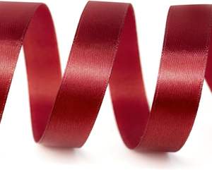 Cinta de raso grosgrain 100% poliéster color rojo vino, al por mayor, de una y dos caras, tamaños 6mm, 1cm, 1.2cm, 1.5cm, 2cm, 2.5cm, 4cm - Product Image 3