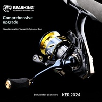 Moulinet de pêche Bearking, nouveau modèle Karl, avec bras oscillant pliable, moulinet spinning pour gaucher, micro-métal, universel, pour la pêche à la carpe et la pêche au lancer.