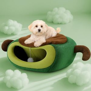 Soft Cute <strong>Cat</strong> <strong>Beds</strong> for Indoor <strong>Cats</strong> Puppy Avocado <strong>Shape</strong> <strong>Cat</strong> Cave <strong>Bed</strong> Cartoon Washable Pet <strong>Beds</strong> for Kitten and Puppy - Product Image 4