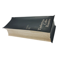 Vente en gros d'emballage de pop-corn en papier kraft sac debout à fermeture éclair à fond plat de taille personnalisée en plastique PP étanche à l'humidité de qualité alimentaire