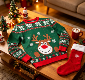 <span class=keywords><strong>Pull</strong></span> d'hiver pour homme Bresdk avec des flocons <span class=keywords><strong>de</strong></span> neige, des cœurs et des rennes, en tricot doux et respirant, pour la famille, les couples et les amis - Product Image 5