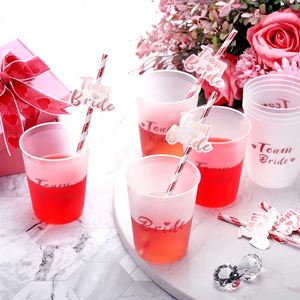 OEM Customized Bachelorette Party Cups - Rose Gold Foil <b>Plastic</b> <b>Drinkware</b> for Wedding Favors - Product Image 2
