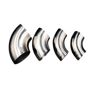 Pipa mobil 3 inci 90 derajat kustom pipa tekuk Yang dapat dilas 304 baja tahan karat pipa siku knalpot yang dipoles - Product Image 1