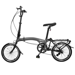 Nouveau conçu en alliage d'aluminium cadre vélo 16 pouces tri-pliage vélo vélo léger tri-vélo pliant
