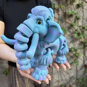 Modellino Articolato di Mammut Carino Stampato in 3D con Giunti Mobili, Figurina Realistica, Decorazione da Scrivania, Giocattolo da Collezione, Regalo per Bambini - Product Image 2