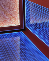 Ascenseur panoramique moderne pour villa, sur mesure, en aluminium rouge et acier inoxydable, sans engrenages, à courant alternatif