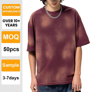 Camiseta Tie Dye con Logotipo Personalizado, 230 g/m², Cuello Caído, Lisa, de Algodón Grueso, para Impresión al por Mayor, Unisex, Bordada - Product Image 1