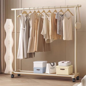 Estante de exhibición de ropa sostenible de pie de <span class=keywords><strong>Metal</strong></span> de hierro de nuevo diseño de fábrica, organizador de ropa portátil para uso doméstico, nuevo estilo chino - Product Image 2