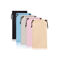 Pochette rectangulaire en microfibre pour lunettes, avec cordon de serrage, pour le rangement des lunettes de soleil – Nouveauté en gros, en stock