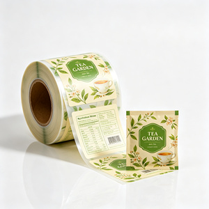 Sachets de thé personnalisés imprimés, sachets d'emballage en plastique de qualité alimentaire, imprimés en héliogravure, recyclables, en rouleau - Product Image 1