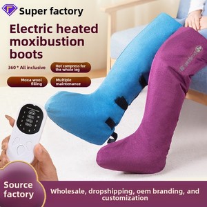 इलेक्ट्रिक हीटिंग मोक्सीबुशन जूते 360 पूर्ण लपेटे ऊन 60 सेमी rra मॉडल घुटने की सुरक्षा फिजियोथेरेपी गर्मी - Product Image 2
