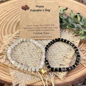Pulsera Natural de Cuentas de Vidrio Coloridas, Piedra Antiestrés, Artículo Innovador Elección de Influencers, Fabricación de Muestras Personalizadas - Product Image 2