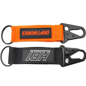 High Quality Carabiner Lanyard Short Lanyard with Black Metal Buckle