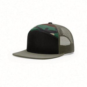 Casquettes Richardson 169 Shape Trucker avec logo personnalisé, faible MOQ, casquettes snapback 7 panneaux, fermeture réglable - Product Image 6