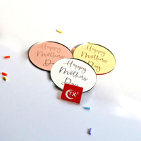 Großhandel Günstige Neue Personal isierte Design Gold Happy Muttertag Acryl Kreis Party Kuchen Dekoration Topper