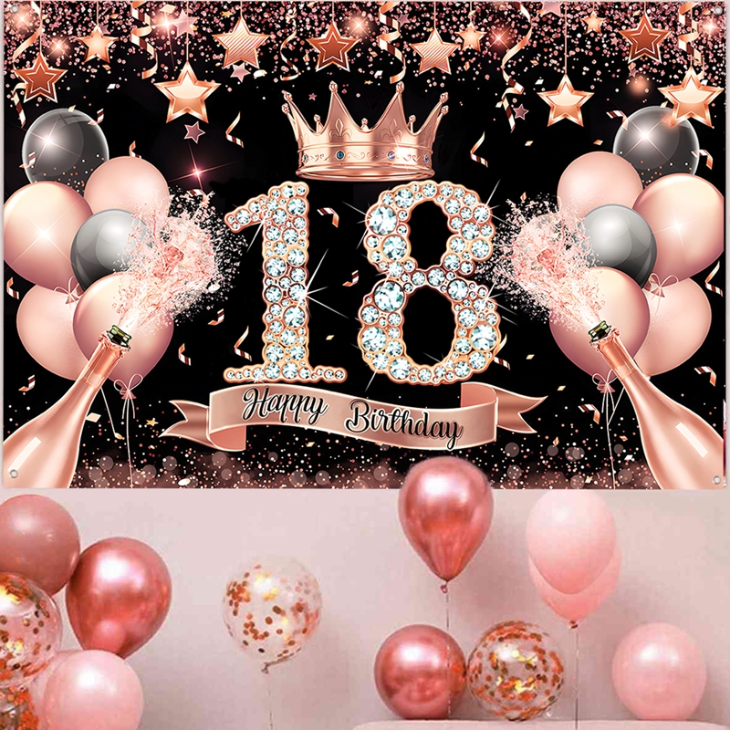 Albu Fotografico Deluxe per 18esio Copleanno, con Scritta Happy 18th Birthday