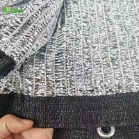 70% Maille réfléchissante en tissu d'ombre avec œillets, revêtement de protection en tissu pare-soleil