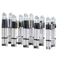 Échelle télescopique pliante en acier inoxydable, portable, antidérapante, durable, pour usage domestique, réglable