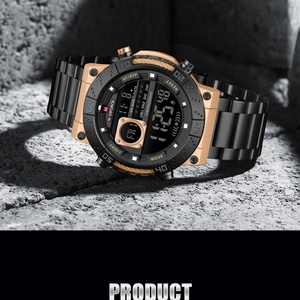 นาฬิกาข้อมือผู้ชายแบรนด์ NAVIFORCE รุ่น NF9241S พร้อมฟังก์ชั่นปลุก ตัวเรือนเรืองแสง ดีไซน์ธุรกิจ กันน้ำ สายสแตนเลส - Product Image 4
