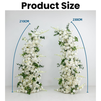 Décoration florale en tissu de soie artificielle de haute qualité, fleurs blanches, arche de fleurs artificielles pour mariage, arrangement floral