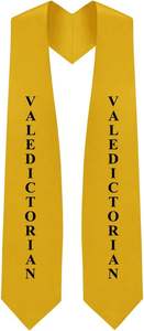 Écharpe de remise de diplôme pour le valedictorian, 70 pouces - Product Image 2