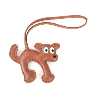Porte-clés pendentif en cuir PU motif dessin animé mignon, cadeau créatif pour hommes et femmes, accessoires de sac mignons en forme d'animal de compagnie - Product Image 6