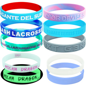 Pulseras de Silicona Lisas y Económicas, Pulseras de Goma Elásticas con Relieve, Pulseras de Silicona con Logotipo Personalizado - Product Image 1