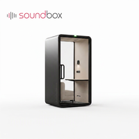 Soundbox - Cabine de bureau intérieure personnalisée, cabine de bureau à domicile prête à l'emploi, espace de travail préfabriqué, cabine de réunion
