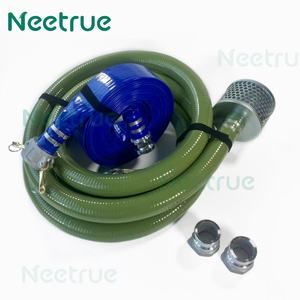 Bán buôn 2 inch Độ bền cao mềm <span class=keywords><strong>PVC</strong></span> thủy lợi kết nối máy bơm nước linh hoạt hút & thoát nước Hose Set với kết nối - Product Image 2