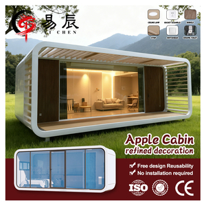 Maison préfabriquée populaire et abordable, type mini-cabane Apple, prix de maison préfabriquée portable, conteneur de bureau étanche de 20 pieds et 40 pieds - Product Image 1