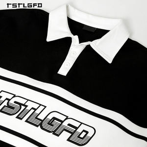 Camiseta de Manga Corta de Algodón Personalizada para Hombre, Cuello Polo, Rayas, Estilo Vintage, Streetwear, OEM, ODM, Envío Rápido - Product Image 2