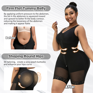 Faja colombienne sculptante une pièce <span class=keywords><strong>pour</strong></span> femme, haute compression, post-chirurgie - Product Image 4