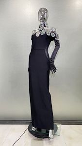 ชุดเดรสแฟชั่นหรูหราประดับคริสตัล สายคล้องคอ โชว์หลัง ทรงเข้ารูป ยืดหยุ่น ป้องกันไฟฟ้าสถิต เหมาะสำหรับงานปาร์ตี้และงานกลางคืน - Product Image 5