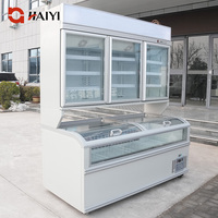 Congélateur commercial combiné grande capacité, vitrine réfrigérée verticale pour supermarché