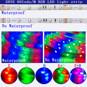 Luces <span class=keywords><strong>Led</strong></span> Para Casa 12V 5m trong nhà 2835 5050 SMD <span class=keywords><strong>RGB</strong></span> tiras de Luces <span class=keywords><strong>Led</strong></span> Dải thông minh ánh sáng ngoài trời barras de luz <span class=keywords><strong>LED</strong></span> - Product Image 2