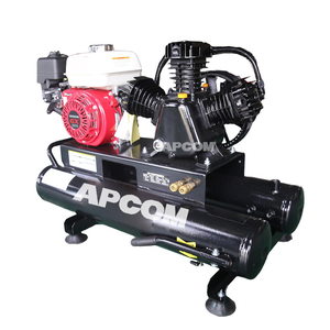 Compresseur d'air mobile à essence à faible bruit avec moteur GX200, grand réservoir d'air, compresseur à piston pour travaux d'ingénierie - Product Image 1