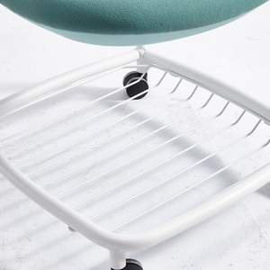 Comfortable Lumbar Support Movable Meeting Office Writing <b>Table</b> Folding Training <b>Chair</b> With Storage - Product Image 5