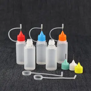 RTS auf Lager Mini 5 ml 5 ml Squeeze Soft PE LDPE Abgabe kette Maschine Nähöl Applikator Nadelspitze Nase Plastik flasche
