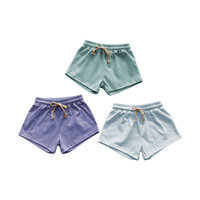 Shorts pour enfants personnalisables en coton gaufré, pantalons mi-longs décontractés, shorts de sport multicolores, pantalons unis pour bébé, culottes d'été