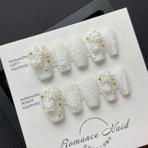 เล็บปลอมทรงดาวเทียมทรงสั้นสีสันสดใสพิมพ์ลายดาวแบบสั้นเล็บปลอมสไตล์ไทย - Product Image 5