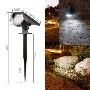 Projecteur Solaire LED Extérieur Double Usage, Étanche, pour Pelouse et Jardin, avec Fixation au Sol pour Usage Domestique - Product Image 1