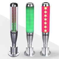 Lampe de signalisation pour machine-outil ONN M4S-D, 1 couche, 3 couleurs, en alliage d'aluminium, forme de balle de baseball, avec base pliable