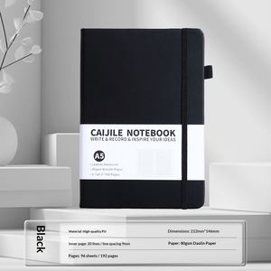 Carnet de notes A5 en cuir personnalisé, couleur personnalisée, couverture rigide, avec sangle, agenda étudiant, cadeau, 100 feuilles, haute qualité - Product Image 4