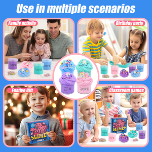 Zhorya DIY Crystal <b>Slime</b> Non-Sticky Color Kit <b>Toys</b> Clay Puff Fluffy <b>Slime</b> for Kids - Product Image 2
