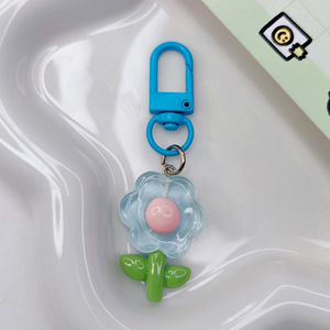 Vintage Sunflower Pendant Keychain with Pentagram Design Custom Kawaii Fancy Candy Color Acrylic <b>Charm</b> for Gift - Product Image 4