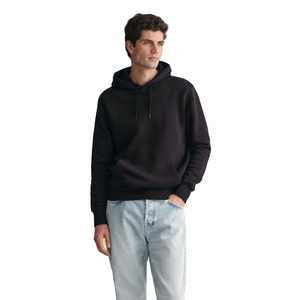 Sweat à capuche épais personnalisé unisexe, sweat à capuche surdimensionné pour homme avec broderie en tissu français, sweat à capuche uni teint en hiver - Product Image 1