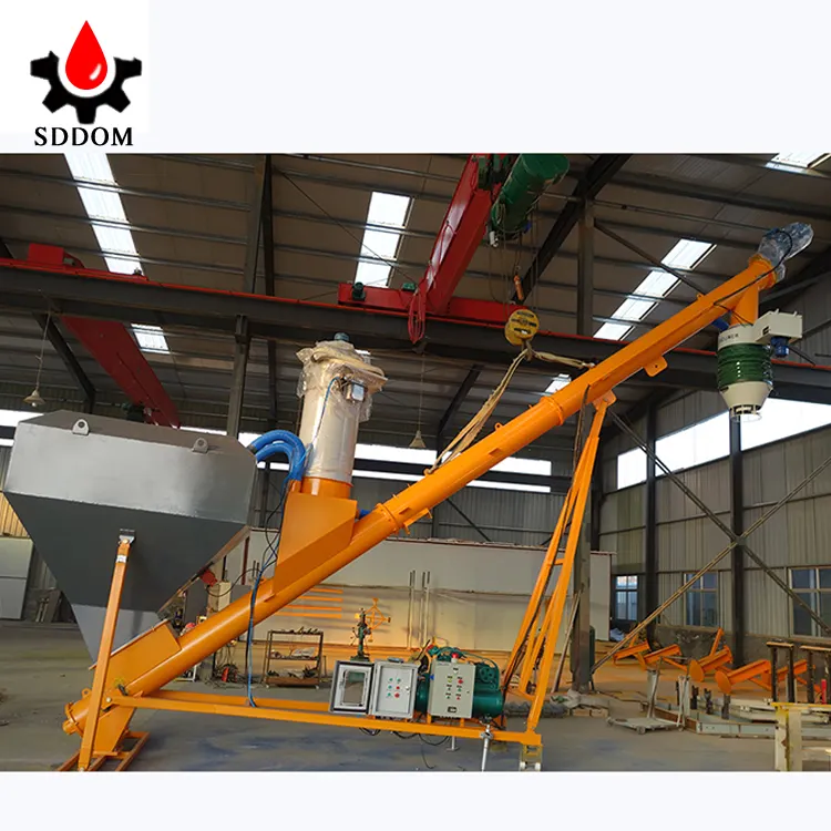 powder conveying equipment screw augers conveyor with hopper