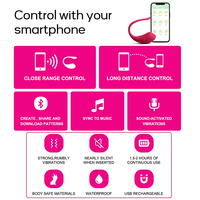 Mini vibromasseur portable longue portée avec télécommande sans fil via application, étanche IPX7, 10 fréquences pour couples