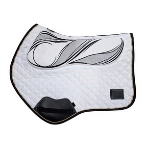 Almohadilla de Silla de Montar de Alta Demanda para Equitación, Premium, para Salto GP/Jumping, de Algodón Acolchado con Espuma Viscoelástica, con Estampado de Silicona y Base Antideslizante - Product Image 1
