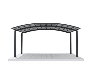 Abri pour <span class=keywords><strong>2</strong></span> <span class=keywords><strong>voitures</strong></span> en aluminium avec abri en PVC Toit en polycarbonate arqué Garage en <span class=keywords><strong>métal</strong></span> étanche pour le stationnement - Product Image 4